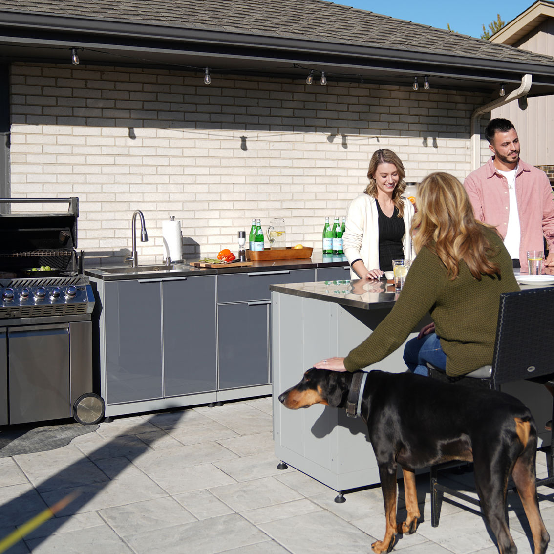 Blue Sky Outdoor Living Double Extended Stainless Steel Countertop - Image 6 of 9