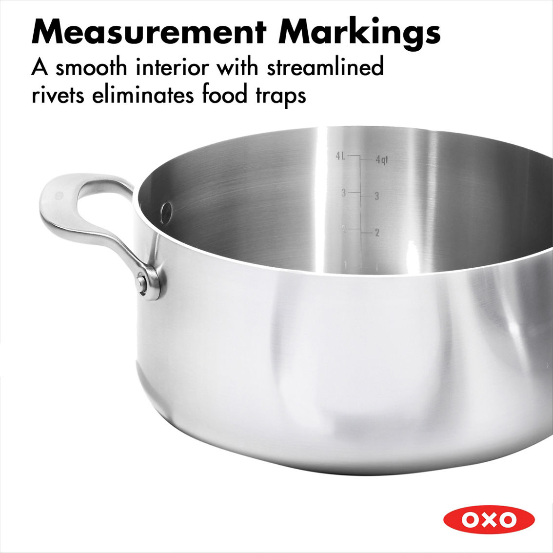 OXO Mira 3-Ply Stainless Steel Cookware Pots and Pans 10 pc. Set - Image 4 of 8