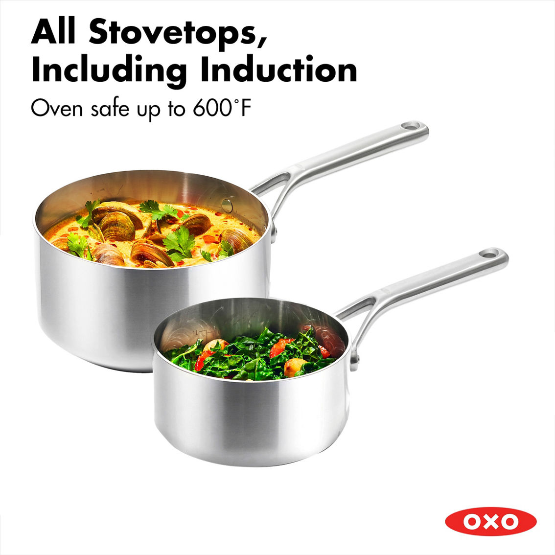 OXO Mira 3-Ply Stainless Steel Cookware Pots and Pans 10 pc. Set - Image 7 of 8