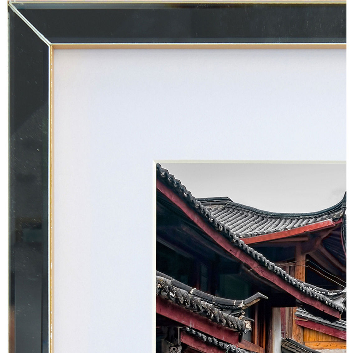 Mikasa Home 8 in. x 10 in. and 11 in. x 14 in. Mirror Gallery Frame with Gold Sides - Image 4 of 6