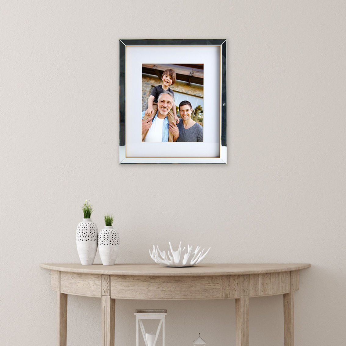 Mikasa Home 8 in. x 10 in. and 11 in. x 14 in. Mirror Gallery Frame with Gold Sides - Image 6 of 6