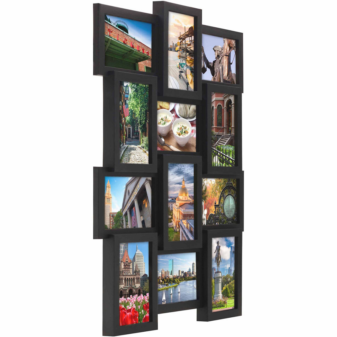 Melannco 18 x 23 in. 12-Opening Photo Collage Frame Black - Image 2 of 5