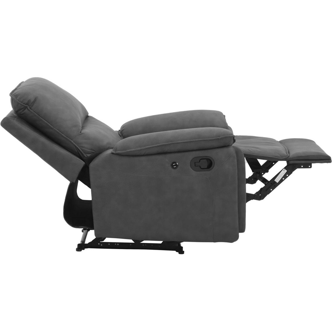 DHP Labatte Recliner with Dual USB Port, Charcoal Faux Leather - Image 4 of 8