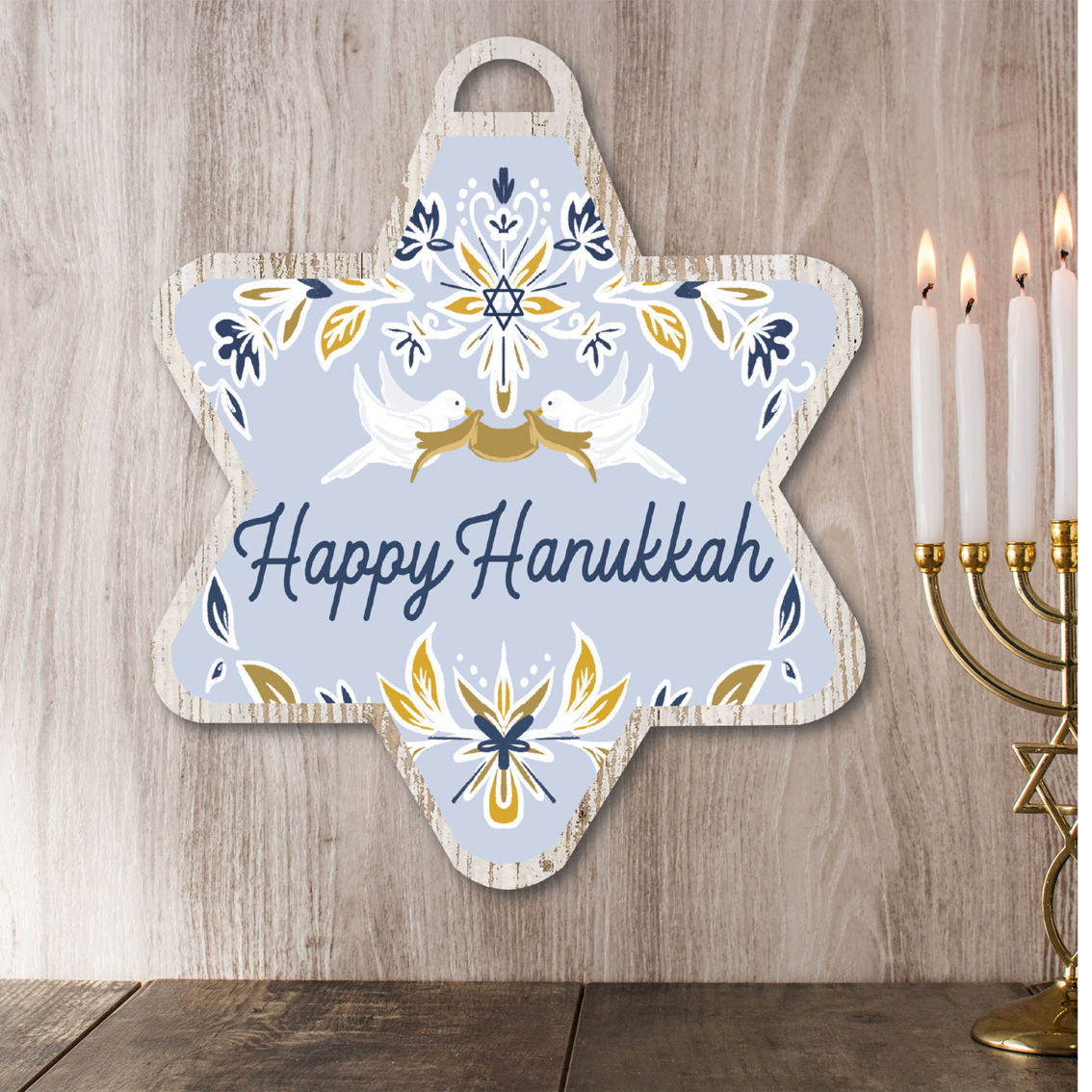 Courtside Market Happy Hanukkah III 12 x 12 in. Ornament Board - Image 2 of 2