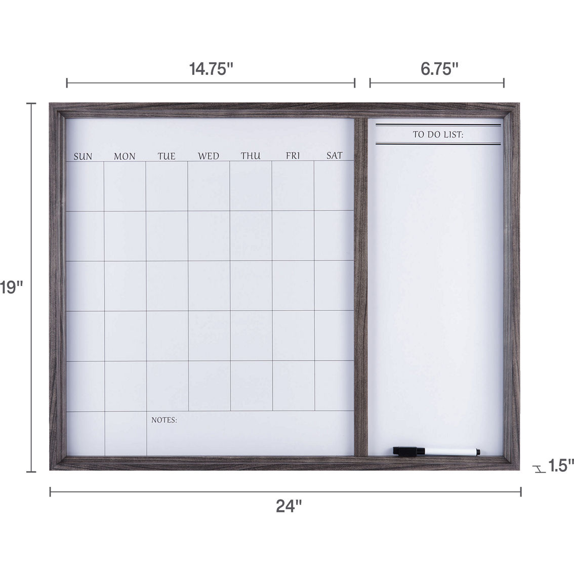 Towle Living 24 x 19 in. Whiteboard Calendar and To-Do Combo - Image 5 of 5