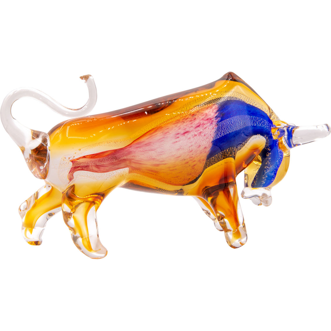 Dale Tiffany Rave Bull Handcrafted Art Glass Figurine - Image 4 of 6