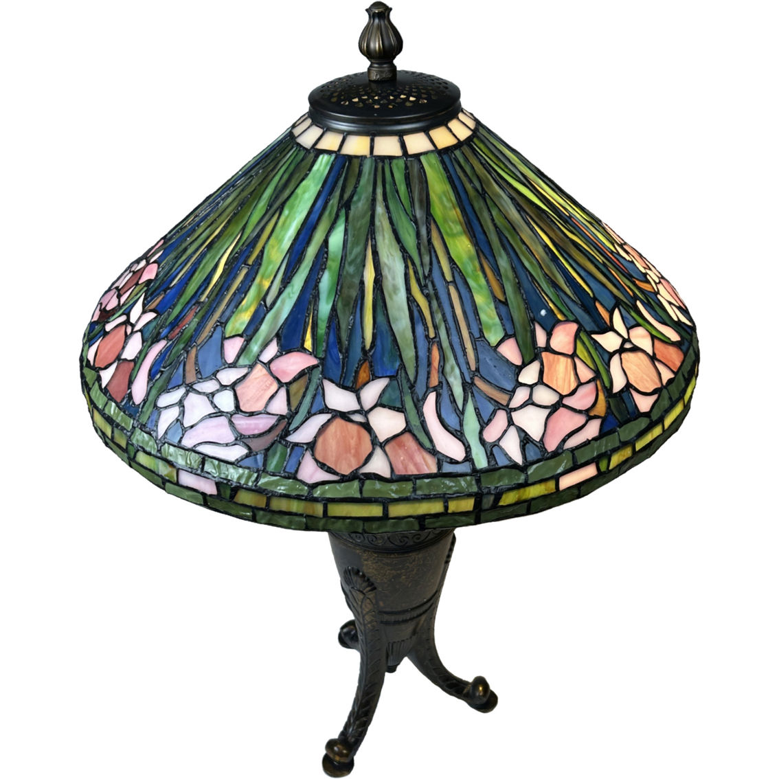 Dale Tiffany 27.5 in. Tall Pink Glades Table Lamp - Image 2 of 6