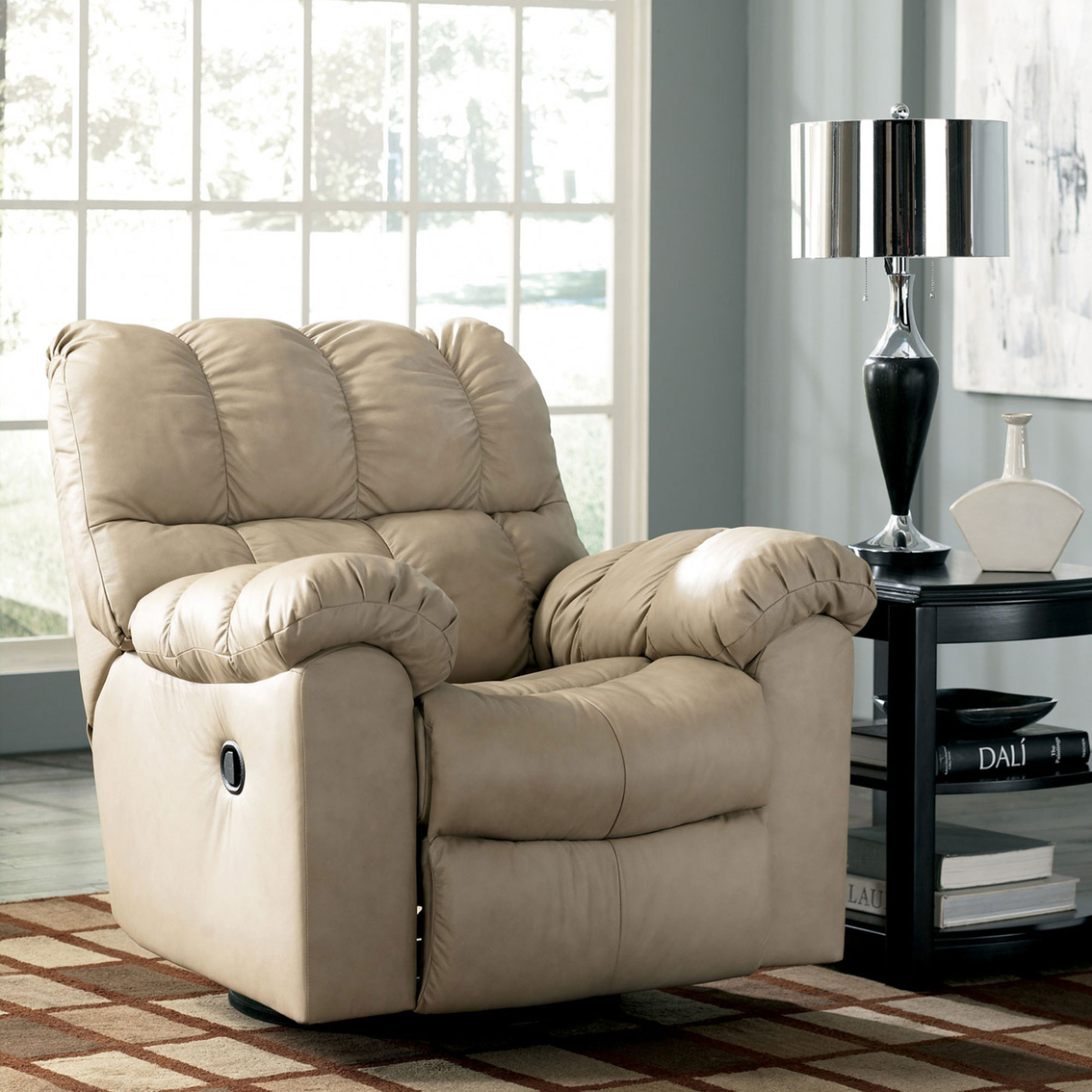 Ashley Max Leather Match 41 In. Swivel Rocker Recliner | Chairs