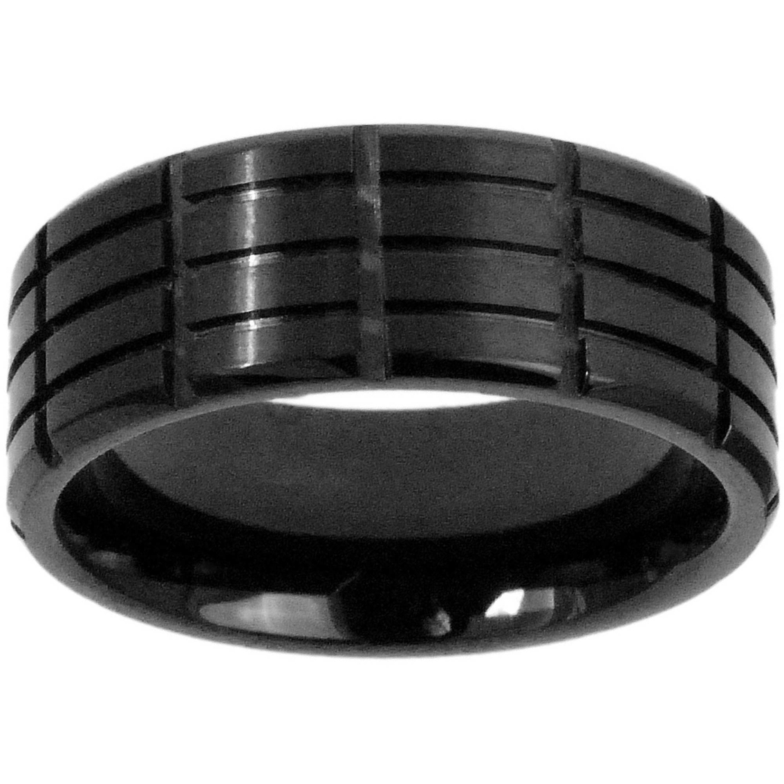 Black Ion Plated Stainless Steel 8mm Band | Wedding Bands | Jewelry What Is Ion Plated Stainless Steel