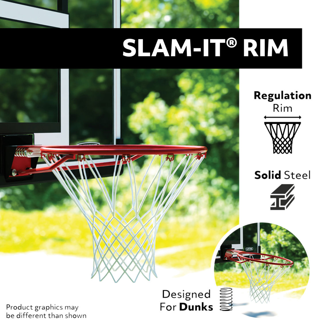 Lifetime Adjustable In-Ground Polycarbonate Basketball Hoop with 52 in. Backboard - Image 4 of 10
