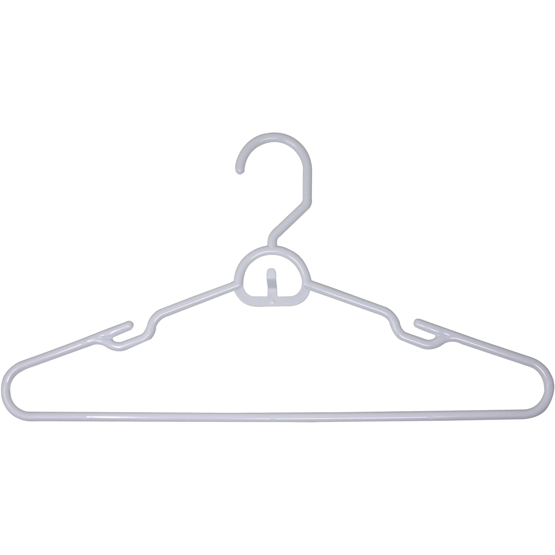 White 8.5inch Children Plastic Cloth Hanger, For Hanging Clothes