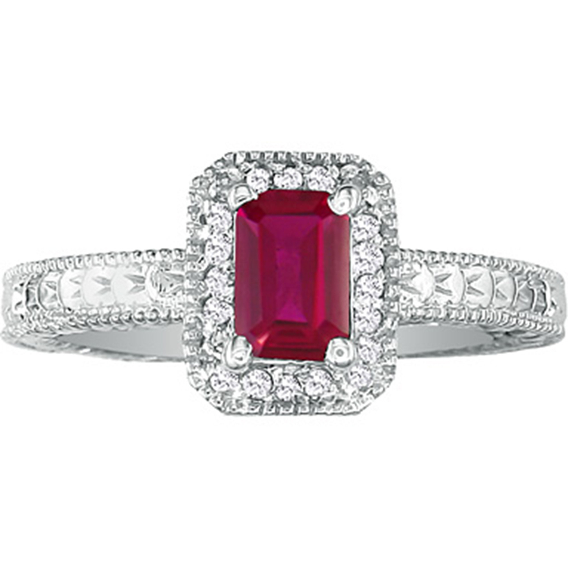 10k Yellow Gold Ruby And Diamond Ring | Gemstone Rings | Jewelry ...
