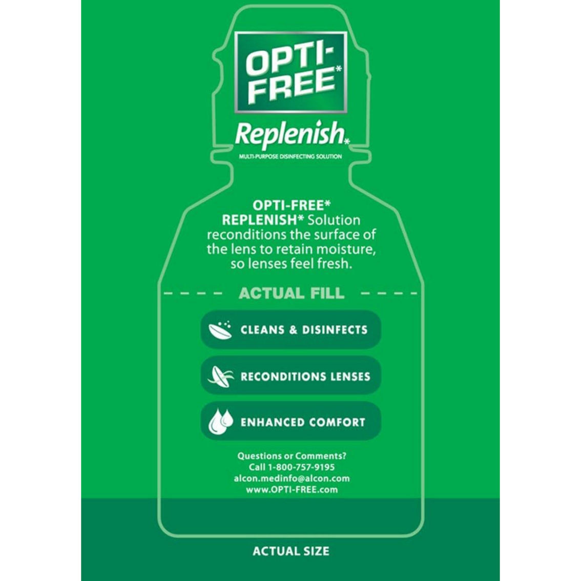 Optic-Free Replenish Multi Purpose Disinfectant Eye Solution 2 oz. with Lens Case - Image 2 of 2