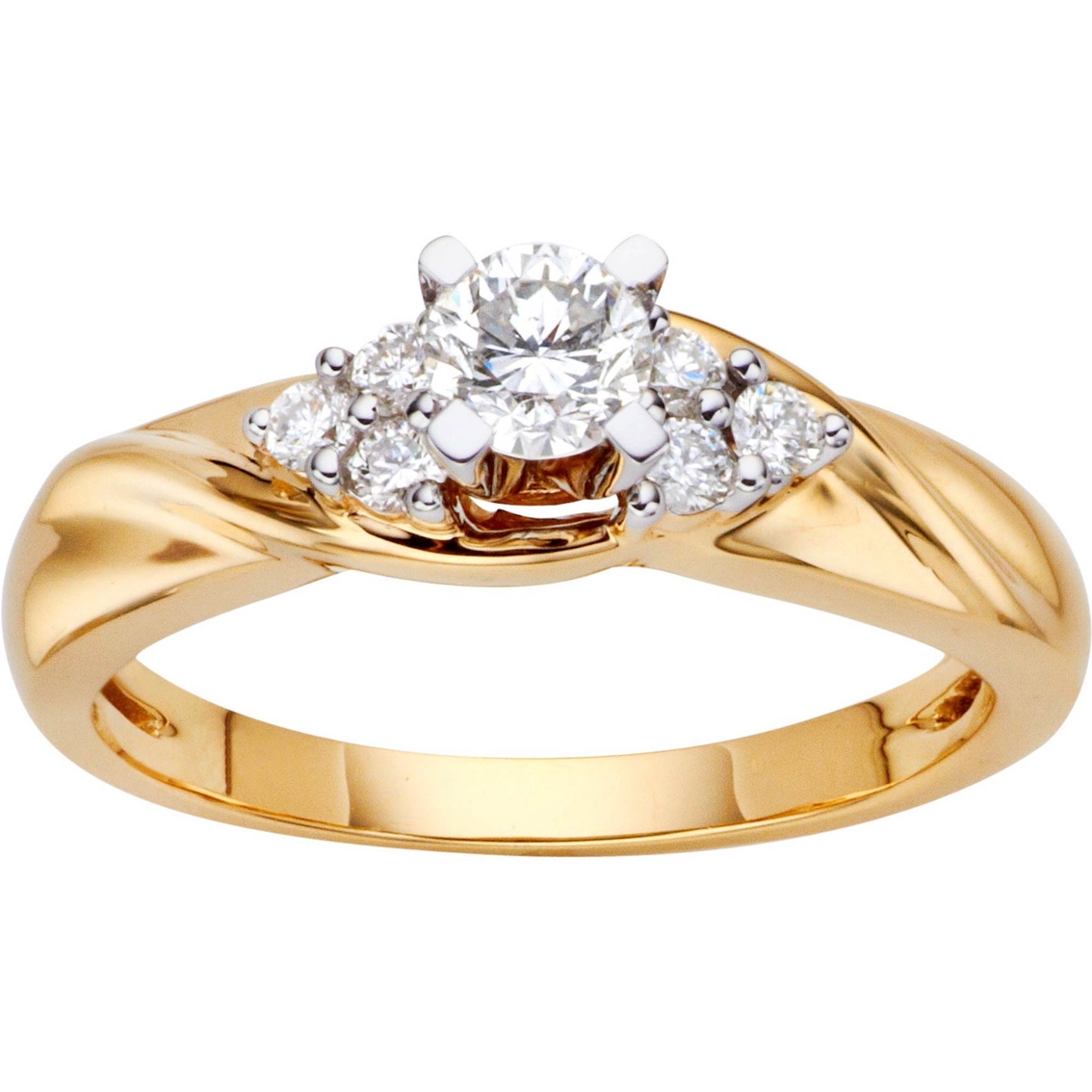 14k Gold 1/2 Ctw Diamond Engagement Ring Size 7 | Engagement Rings ...