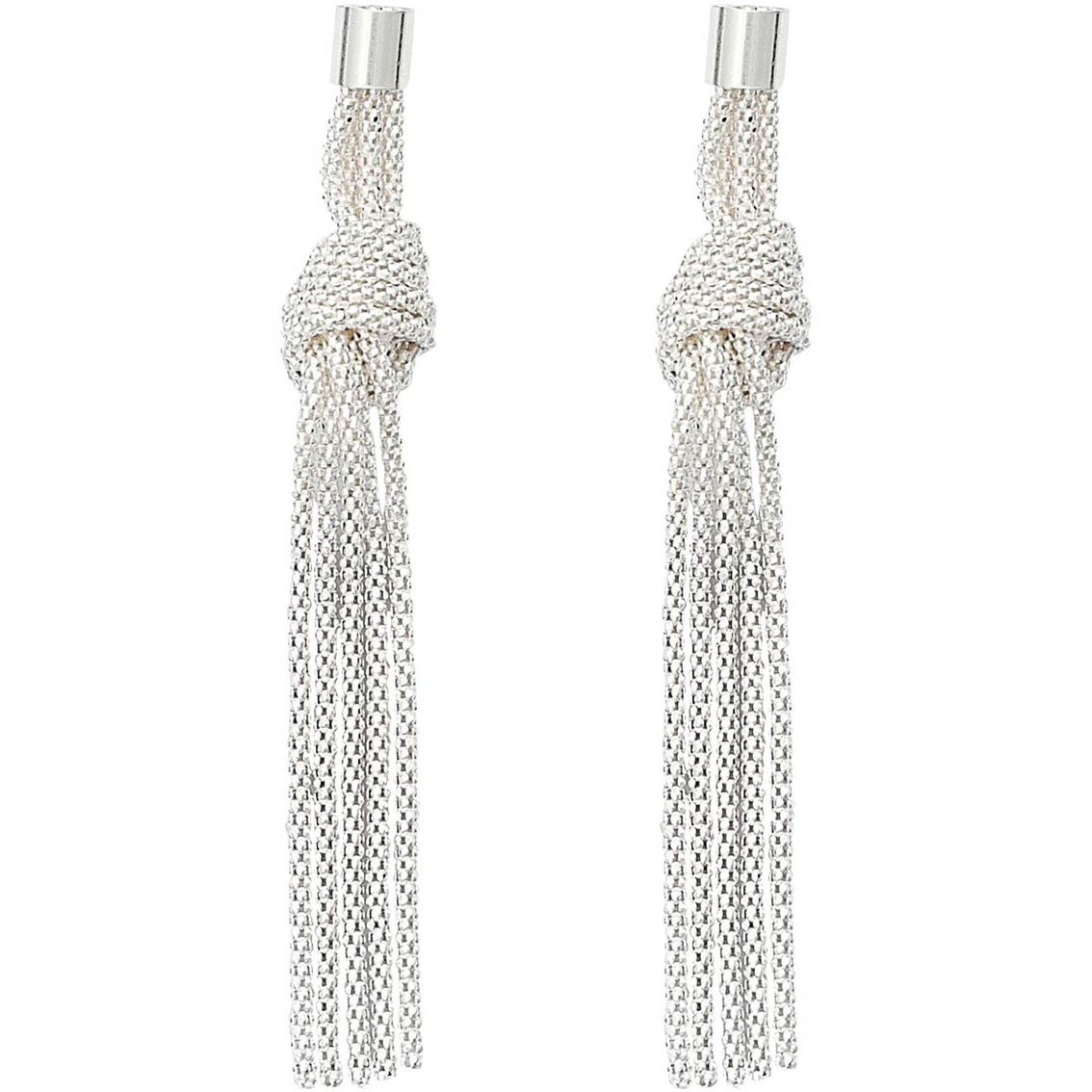 Sterling Silver Multi-strand Knotted Dangle Earrings | Atg Archive ...