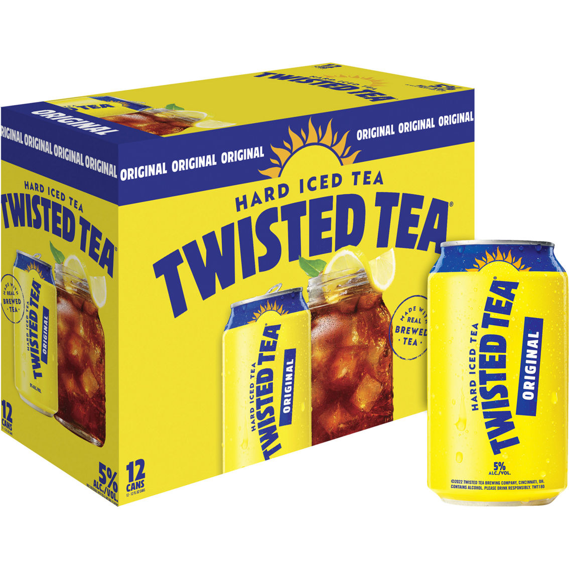 Twisted Tea Original Hard Iced Tea 12 Pk 12 Oz Cans Beer Class 