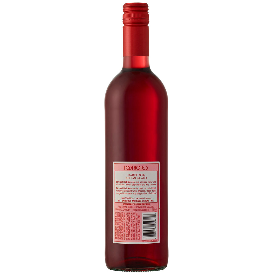 Barefoot Cellars Red Moscato Sweet Red Wine, 750 ml - Image 2 of 2