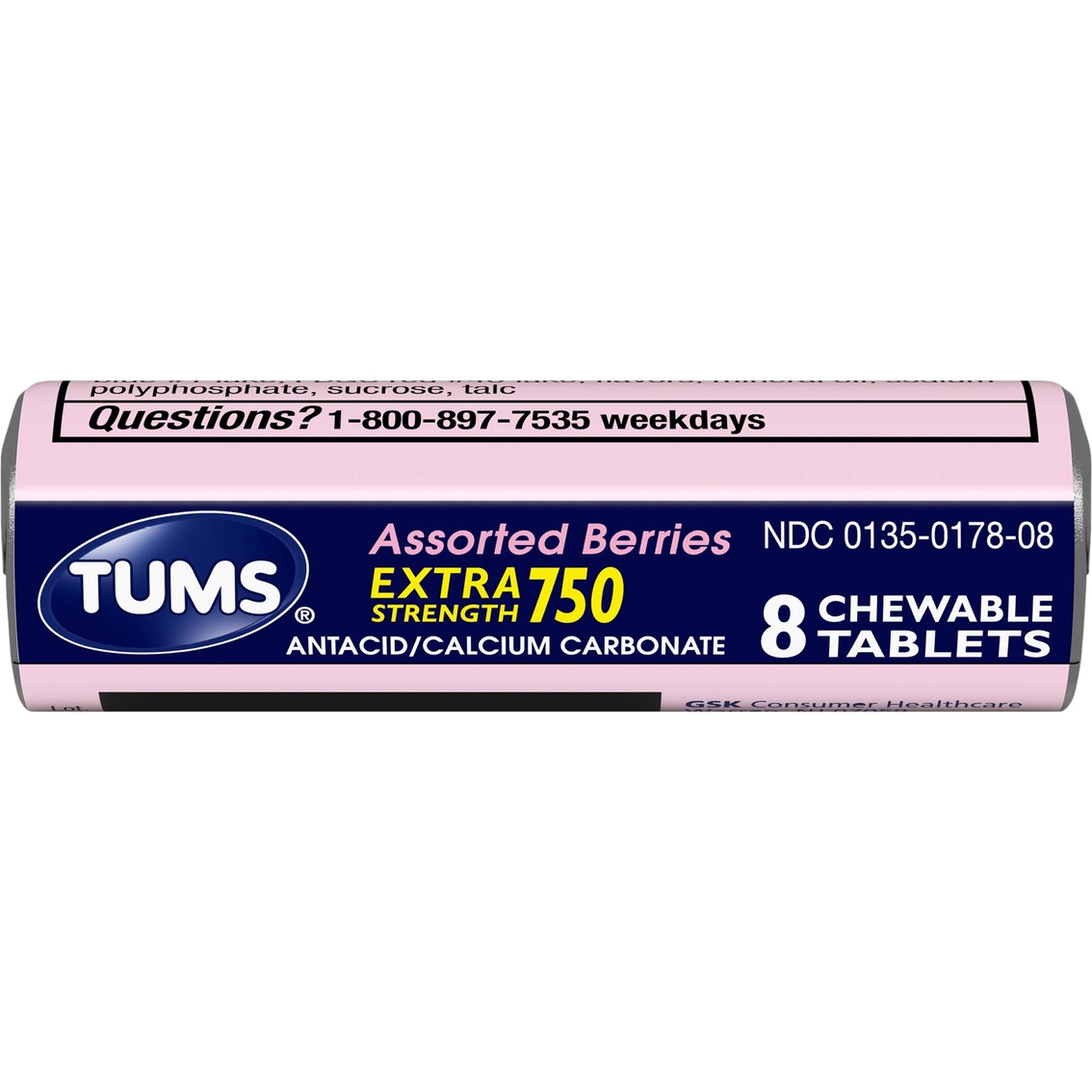 tums extra strength 750 assorted berries chewable tablets