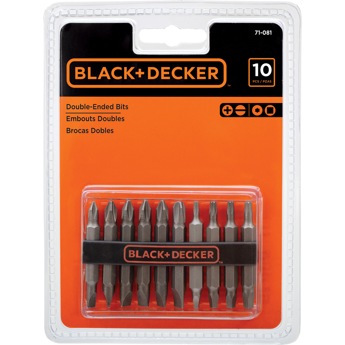 Black + Decker 10 Pc. Screwdriver Bit Set