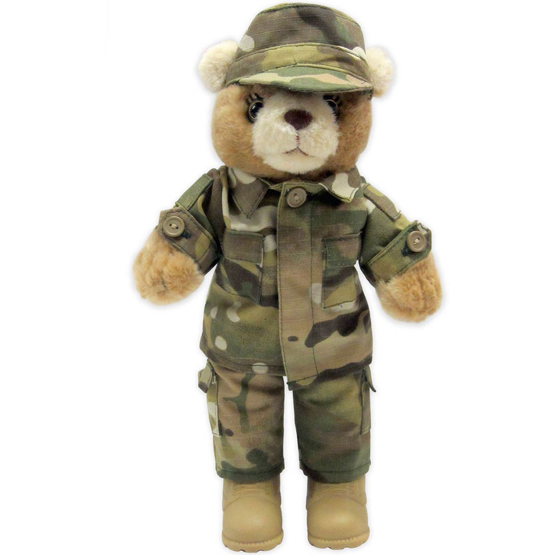 Bear Forces Of America Plush Bear In Army Multi Cam Uniform 11 In. Female, Logo Gear, Food & Gifts
