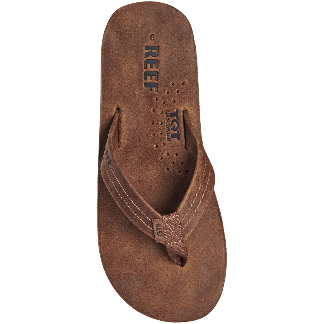 Reef Men's Surf and Saddle Tan Leather Sandals Flip Flop Shoes Size 7 US Beach 
