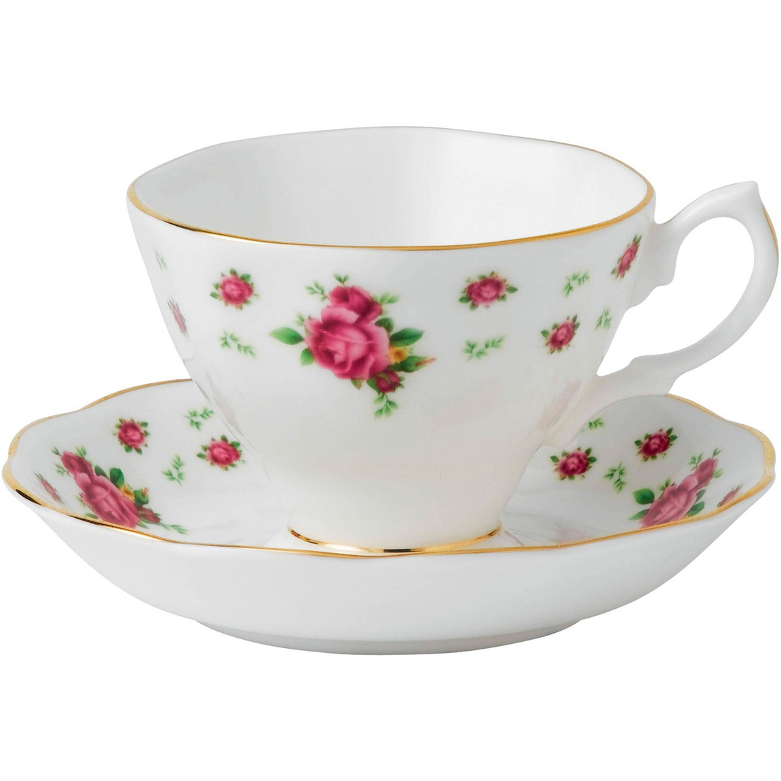 Royal Albert New Country Roses White Formal Teacup and Saucer