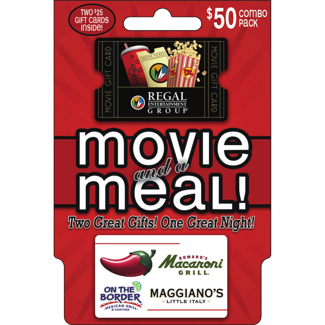 Brinker Regal And A Meal Gift Card Combo Pack Entertainment Dining Gifts Food The Exchange