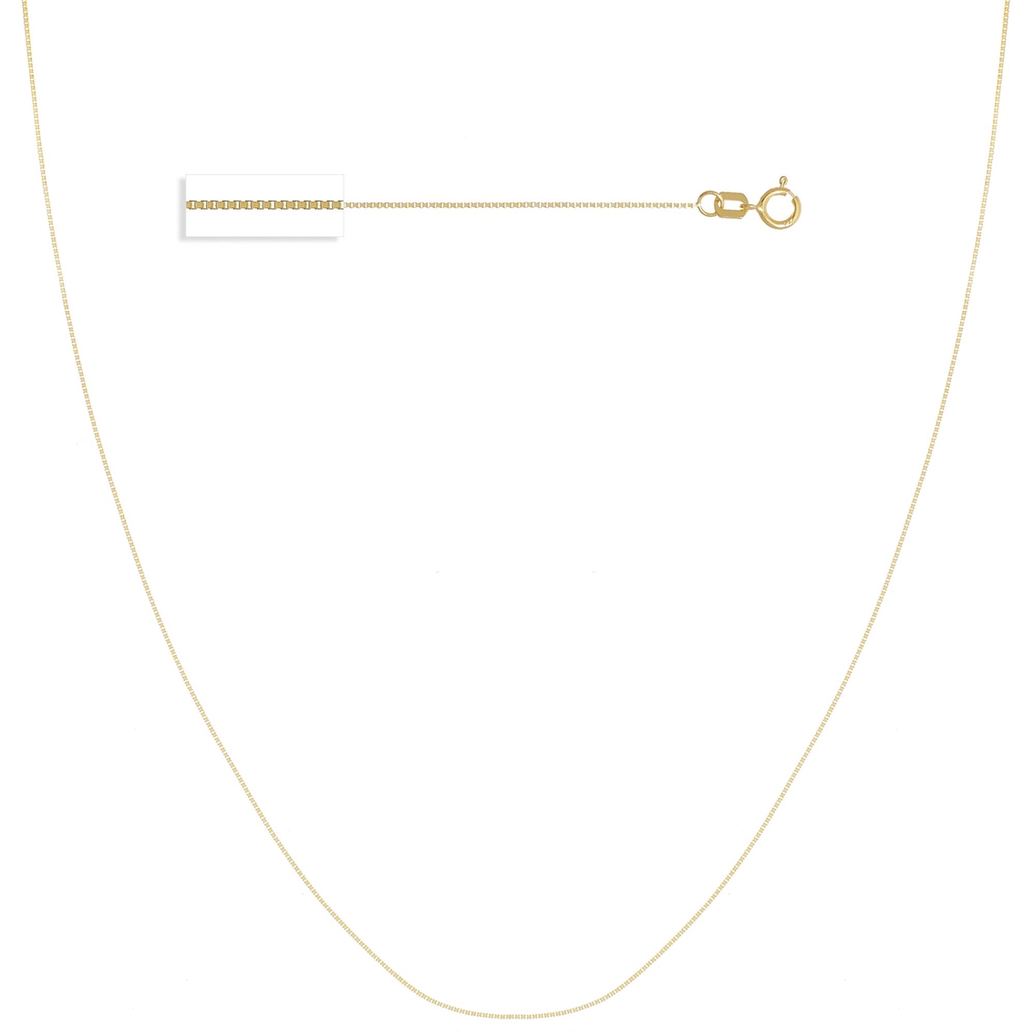 10K Yellow Gold 16 in. .55mm Box Chain - Image 2 of 3