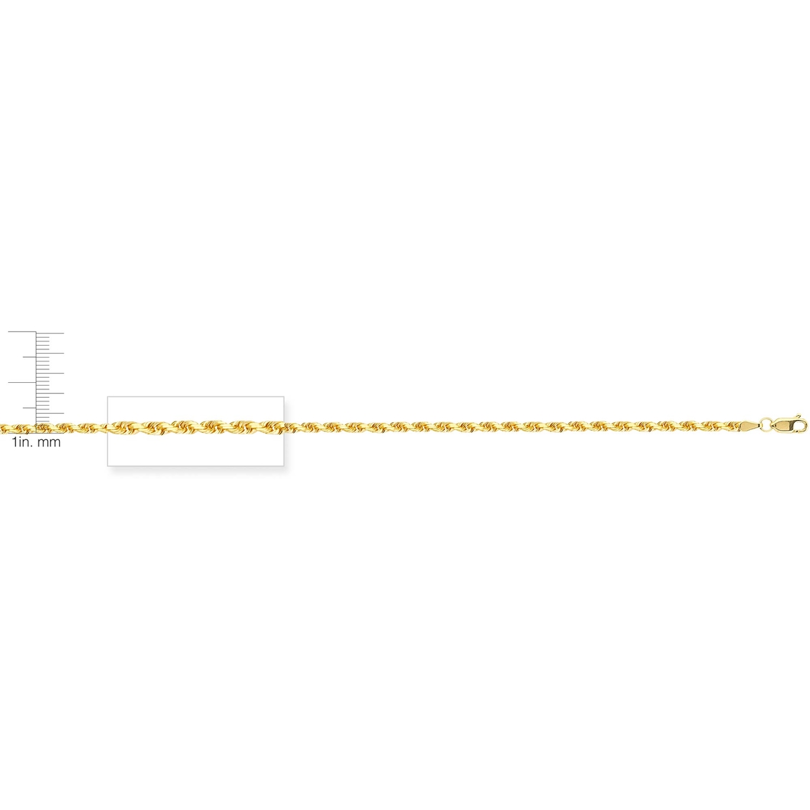 14K Yellow Gold 22 in.; 2.70mm D/C Rope Chain - Image 3 of 3