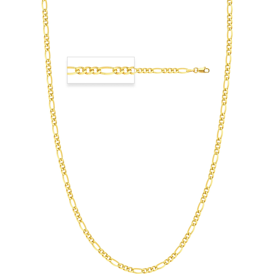 14K Yellow Gold 20 in. 3.2mm Concave Figaro Chain - Image 2 of 3