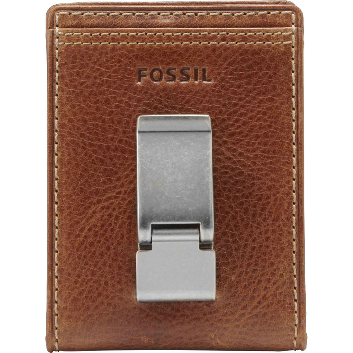 Fossil Men's Leather Quinn Money Clip Bifold Wallet | IQS Executive