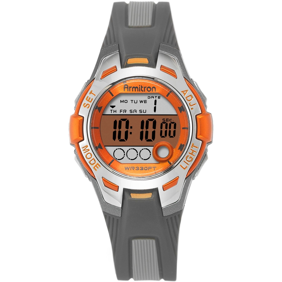 Armitron Women's Sport Orange Accented Digital Resin Strap Watch 35mm ...