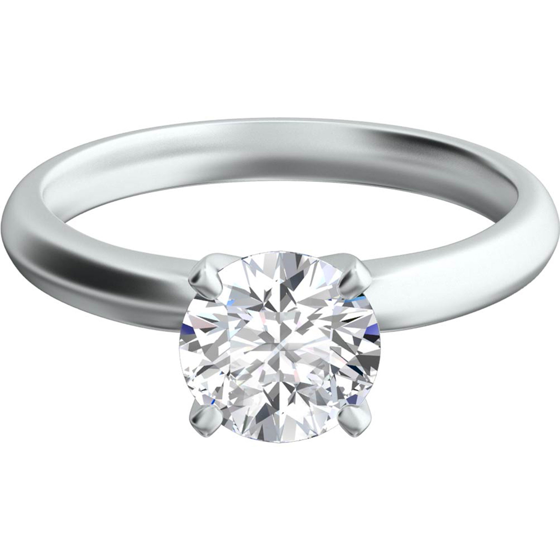 Platinum 1 Ct. Cathedral Setting Solitaire Diamond Ring Solitaires 1