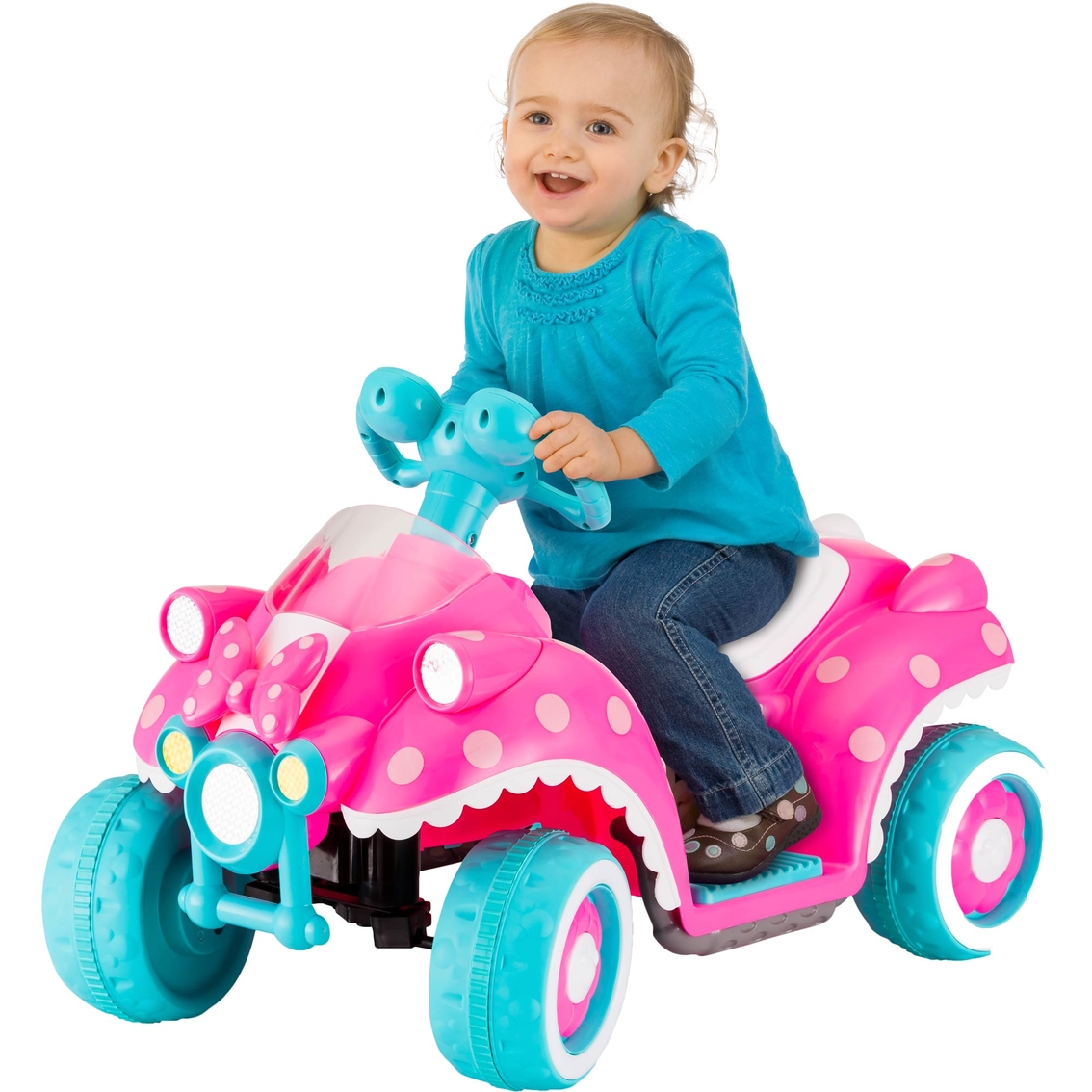 Kidtrax Disney Minnie Mouse 6v Toddler Quad Electric Ride On, Riding Toys, Baby & Toys