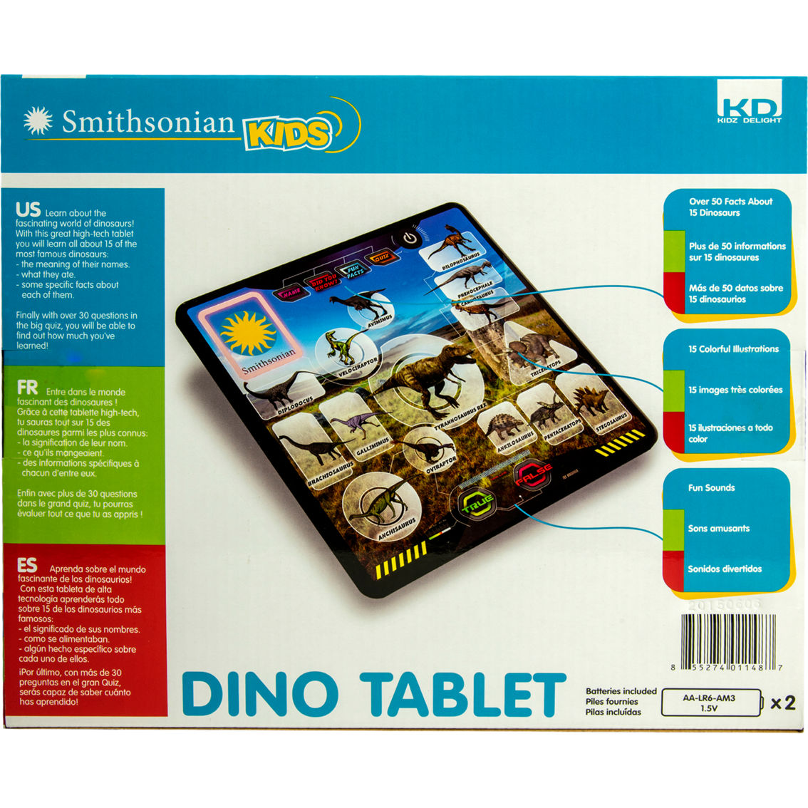 Kidz Delight Smithsonian Kids Dino Tablet - Image 2 of 3