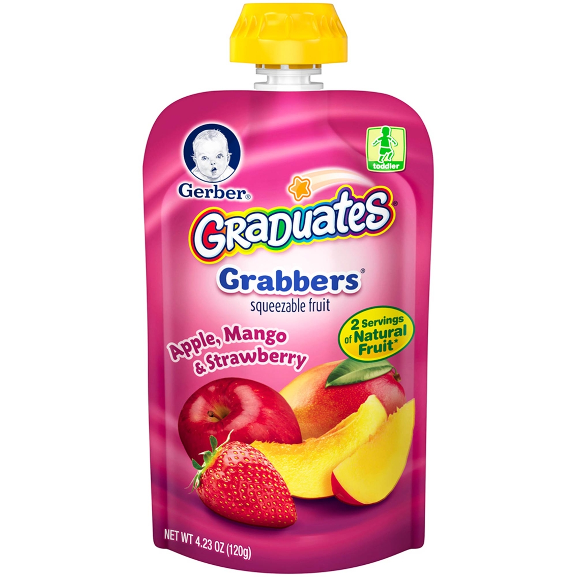 Gerber Graduates Grabbers Squeezable Fruit Apple Mango And Strawberry 4