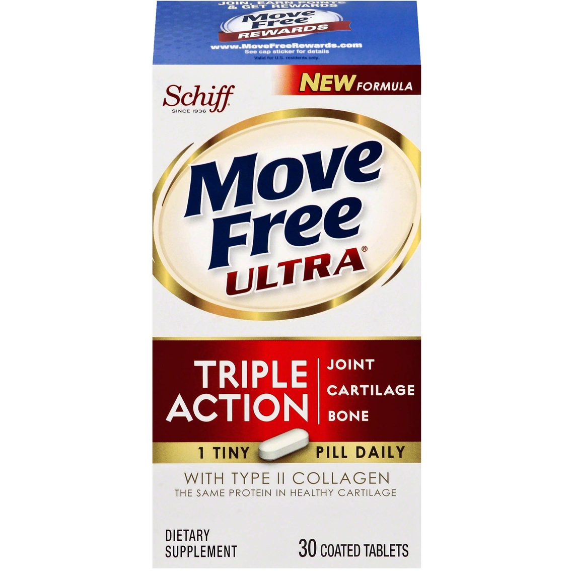 Move Free Ultra Triple Action Joint Supplement 30 Ct., Vitamins &  Supplements, Beauty & Health