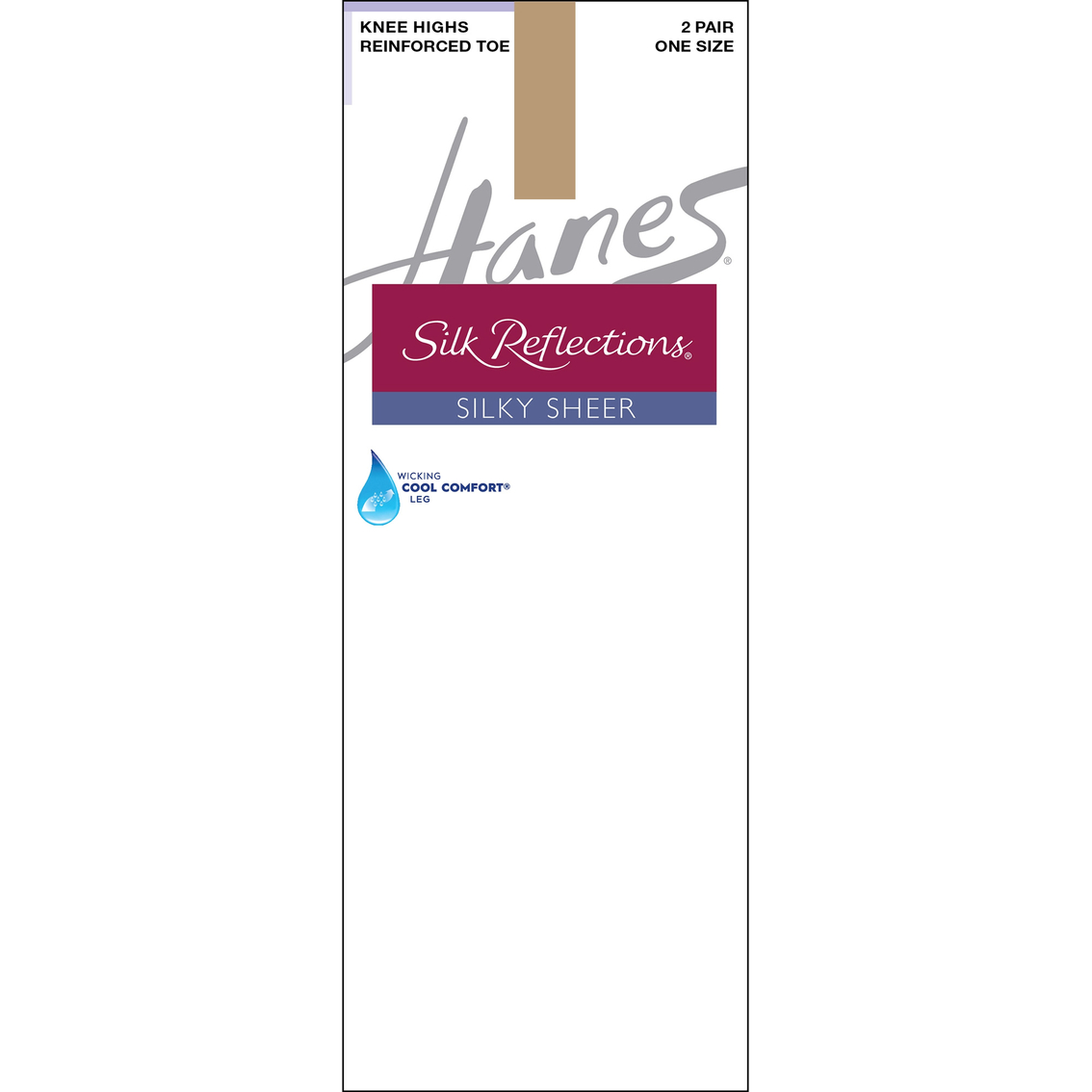 Hanes Silk Reflections Silky Sheer Knee Highs With Reinforced Toe