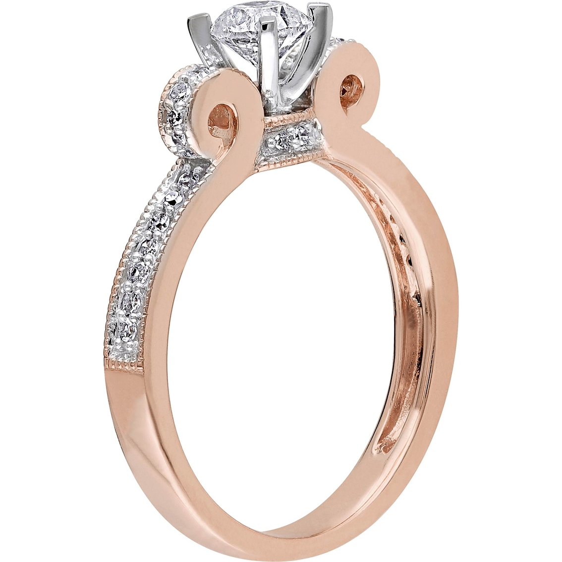 Diamore 14K Rose Gold 1/2 CTW Diamond Engagement Ring - Image 2 of 3