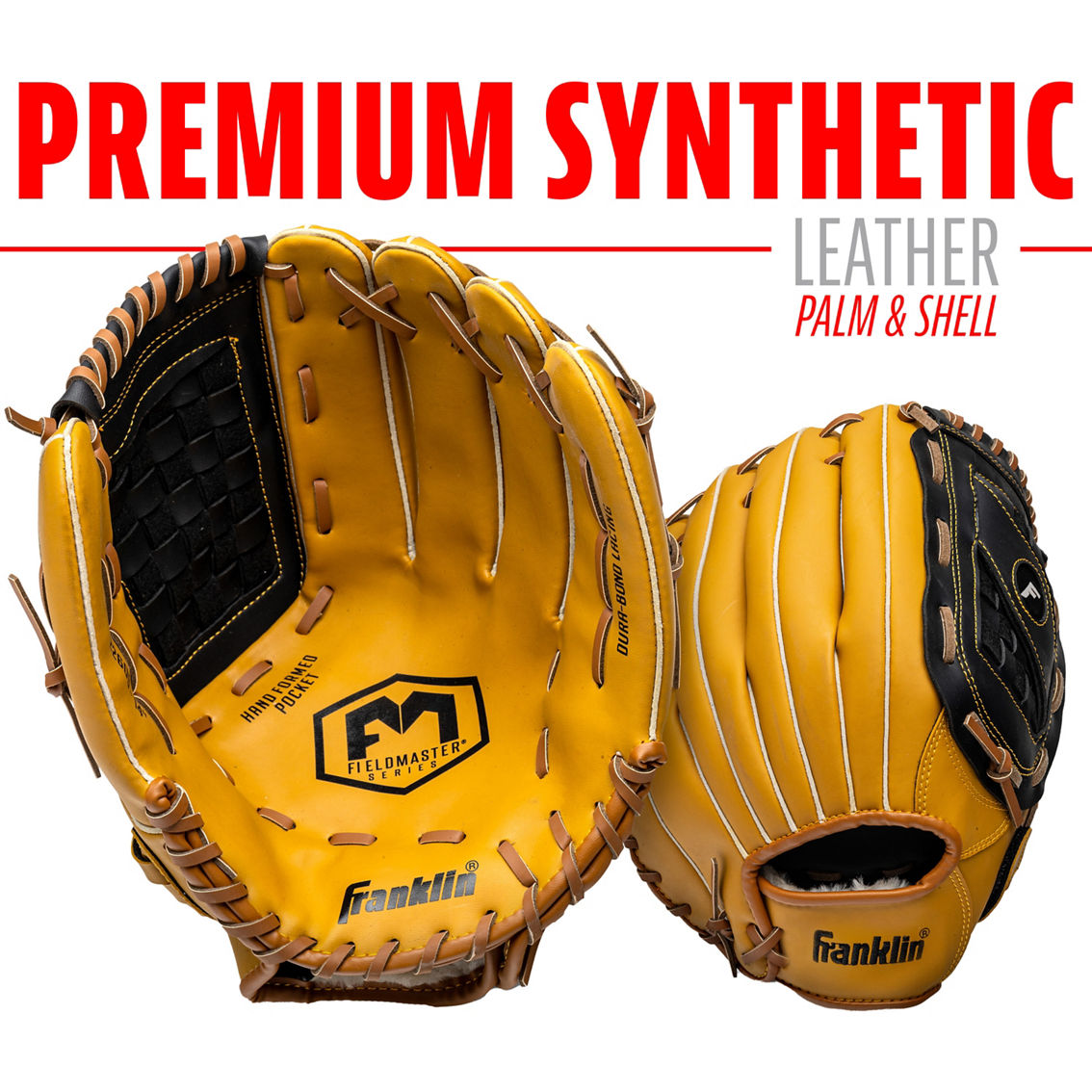 Franklin 14 in. Ultra-Durable Synthetic Leather Field Master Series Baseball Glove - Image 3 of 6