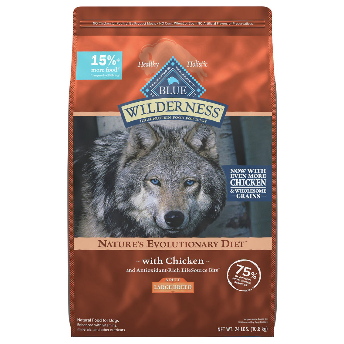 Blue Buffalo Wilderness Large Breed Dog Food, 24 Lb. | Food & Treats