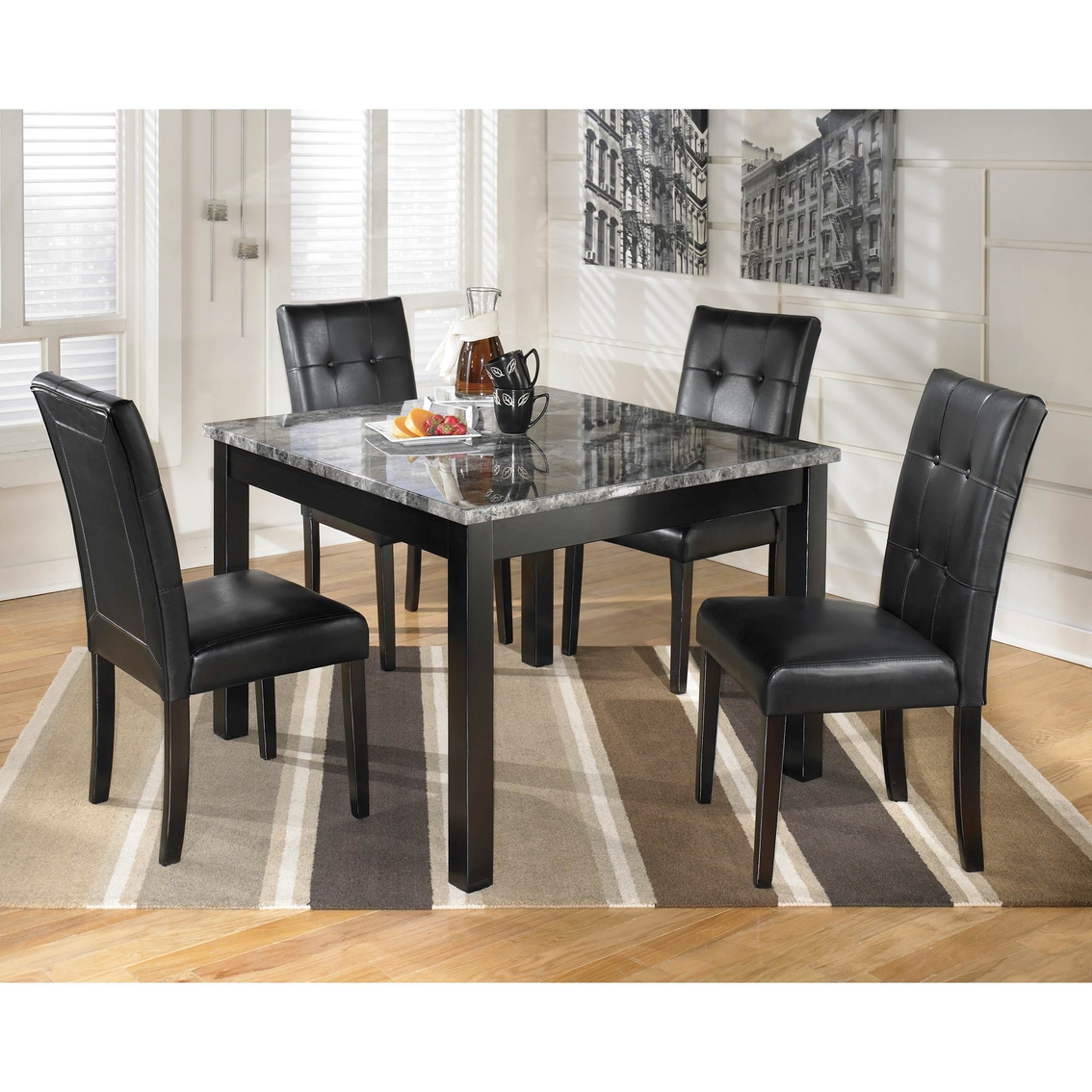 Signature Design by Ashley Maysville 5 Pc. Square Counter Height Dining Set - Image 2 of 2