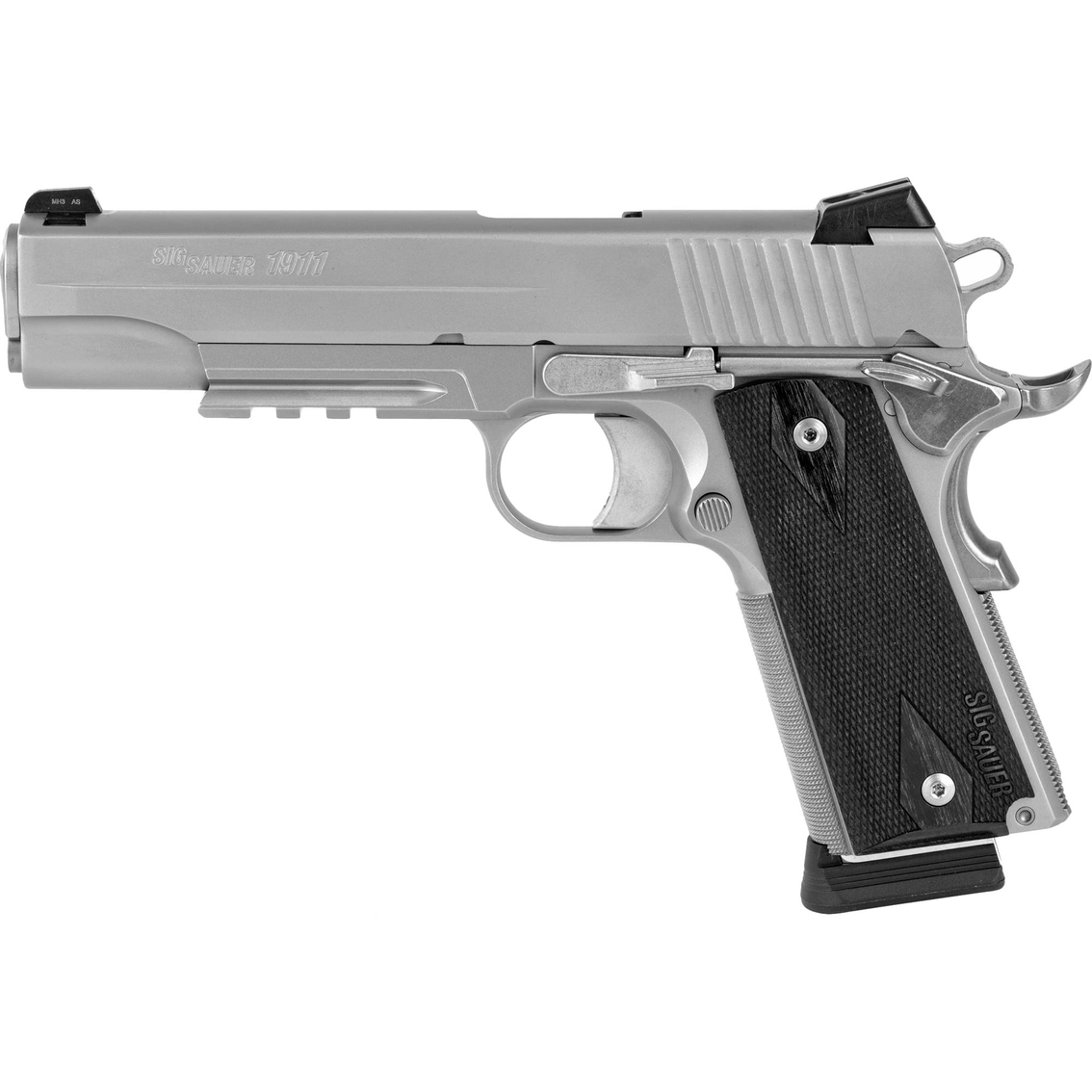 Sig Sauer 1911 45 ACP 5 in. Barrel 8 Rds 2-Mags NS Pistol SS with Wood Grips - Image 2 of 3