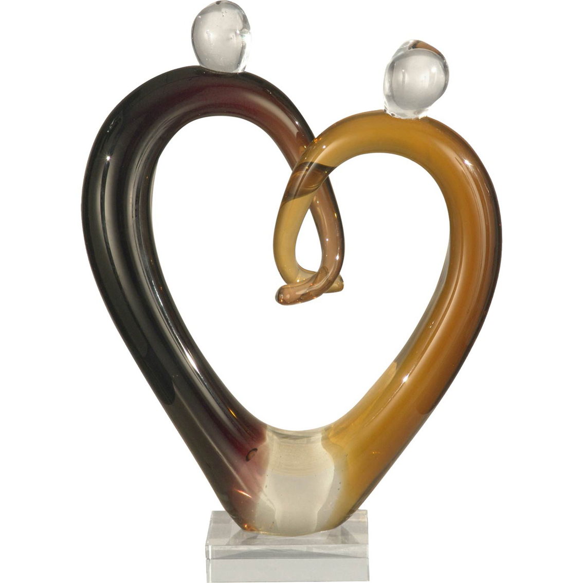 Dale Tiffany Hearts Art Glass Sculpture