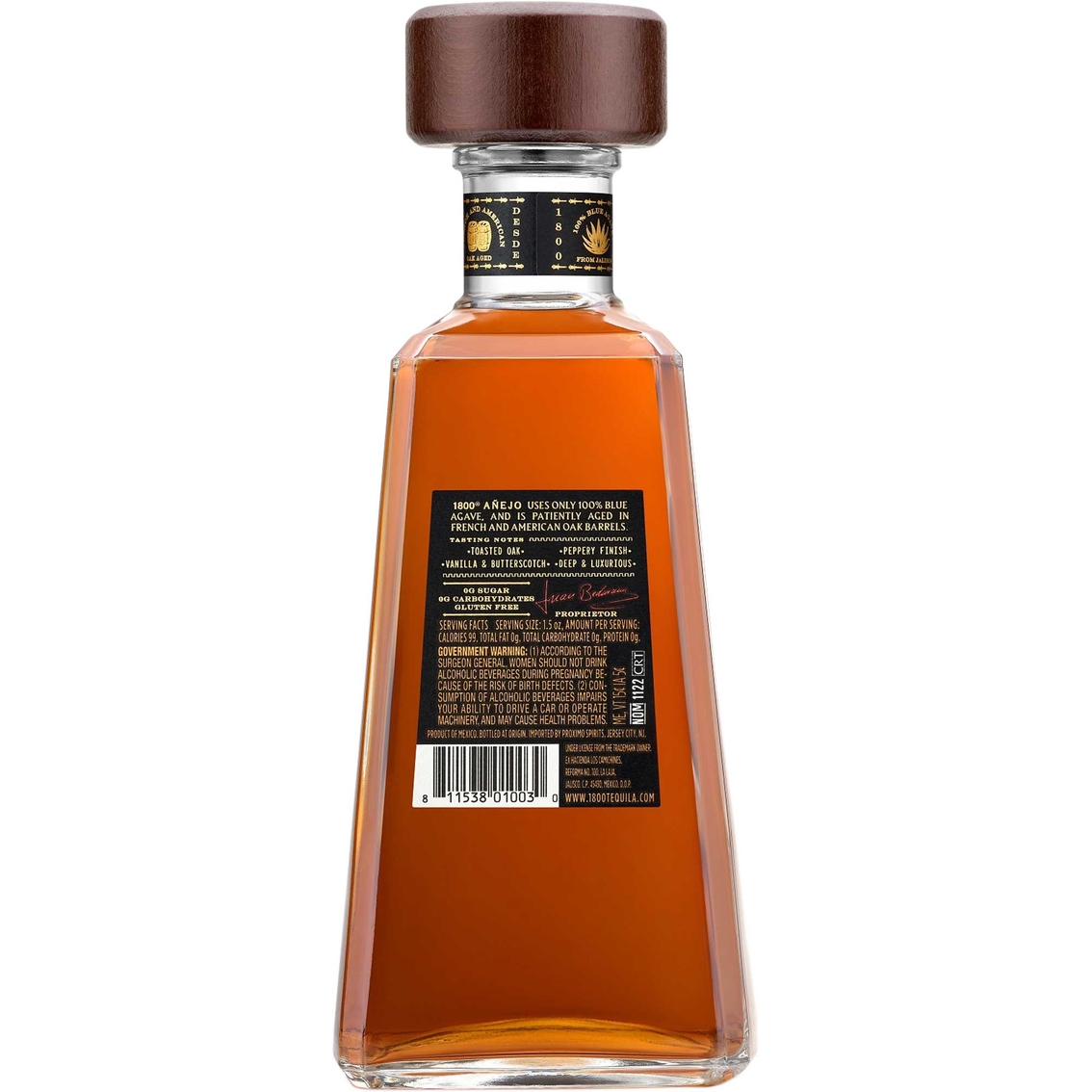 1800 Anejo Tequila 750ml - Image 2 of 2