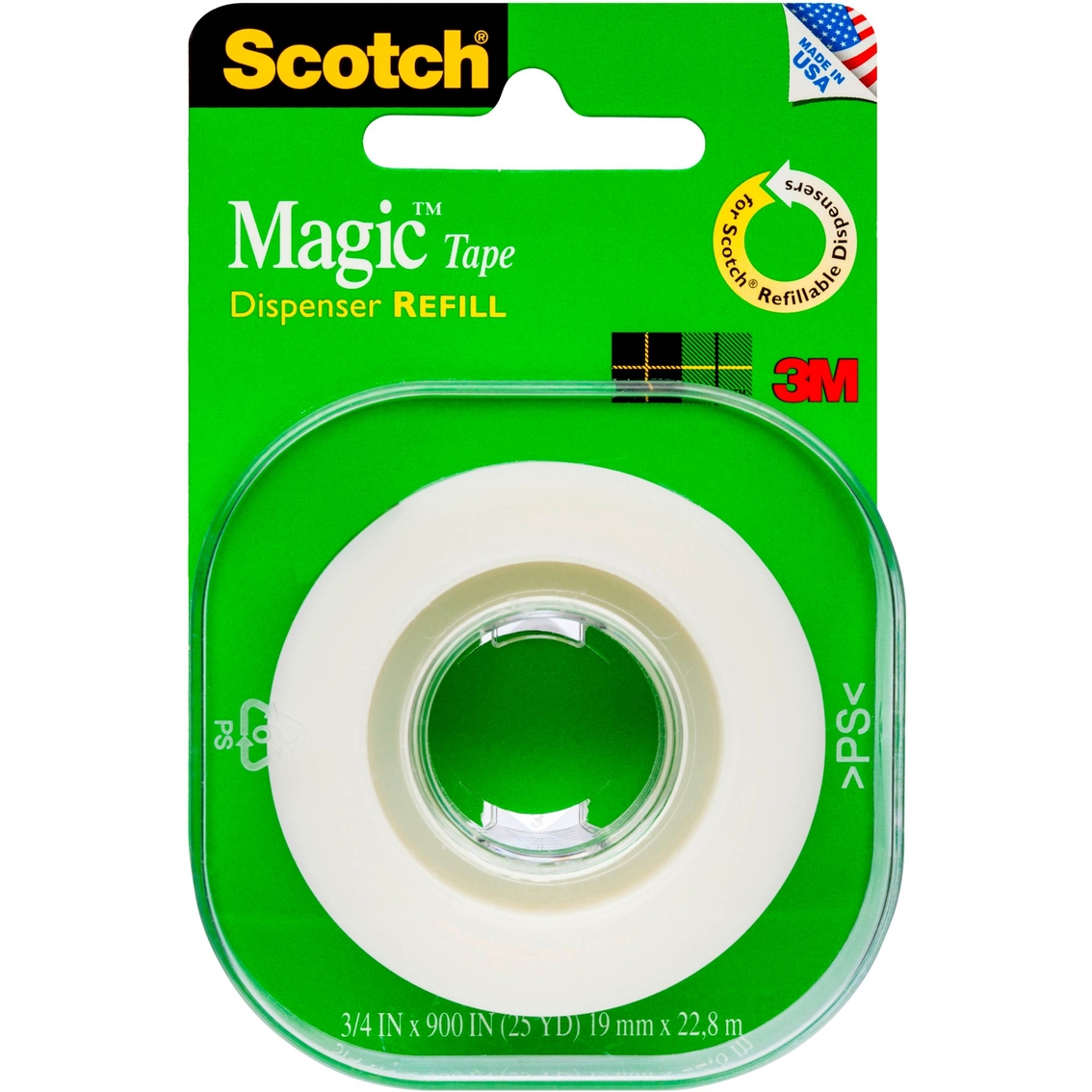 Scotch Magic Invisible Tape Refill, 3/4 In. X 500 In., Tape, Adhesives &  Fasteners, Household