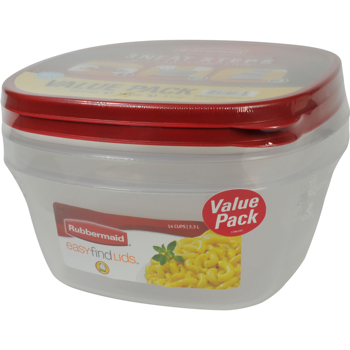 Rubbermaid 9 Cup And 14 Cup Storage Container Value Pack With Easy Find Lids, Food Storage, Household