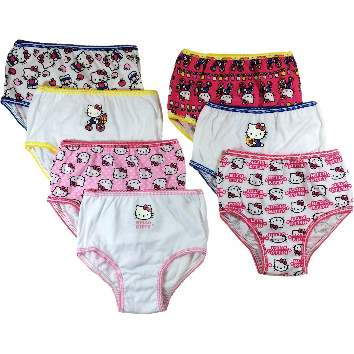 Hello Kitty Little Girls/girls Panties 7 Pk., Girls 7-16, Clothing &  Accessories