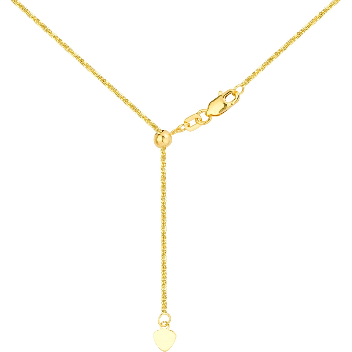 14K Gold 22 in. Adjustable Sparkle Chain - Image 4 of 4