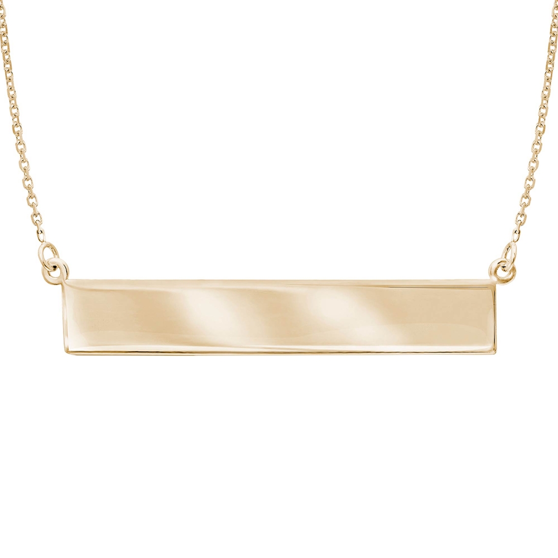 Stick Bar Necklace PM169 14k Solid Gold Bar Necklace chain 